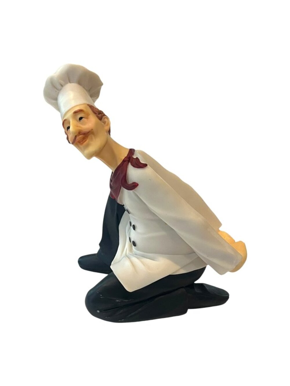 Decorative Chef Figure Wine Bottle Holder Stand Rack Display Bar Counter Decor